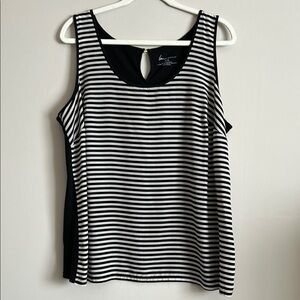 Lane Bryant 18/20 Lightweight Black and White Striped Women's Top